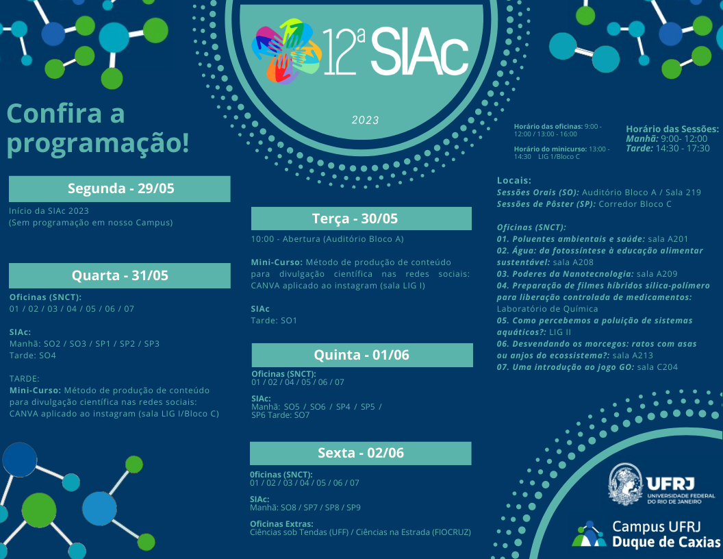 Programação Completa SIAC/SCS 2023 - 29/5 a 02/06